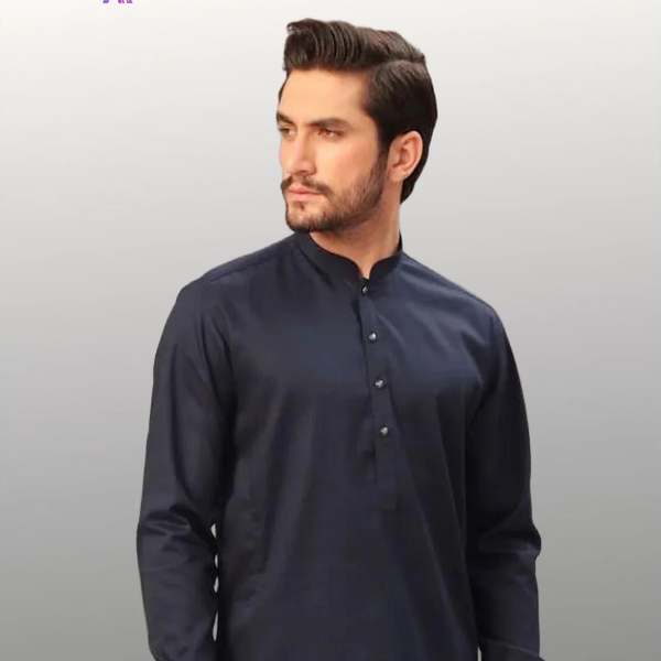 CooL BaReeZe Cotton - SILVER FINISH - NAVY BLUE -